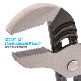 Channellock 426 laser hardened teeth provide strong bite on tough materials.