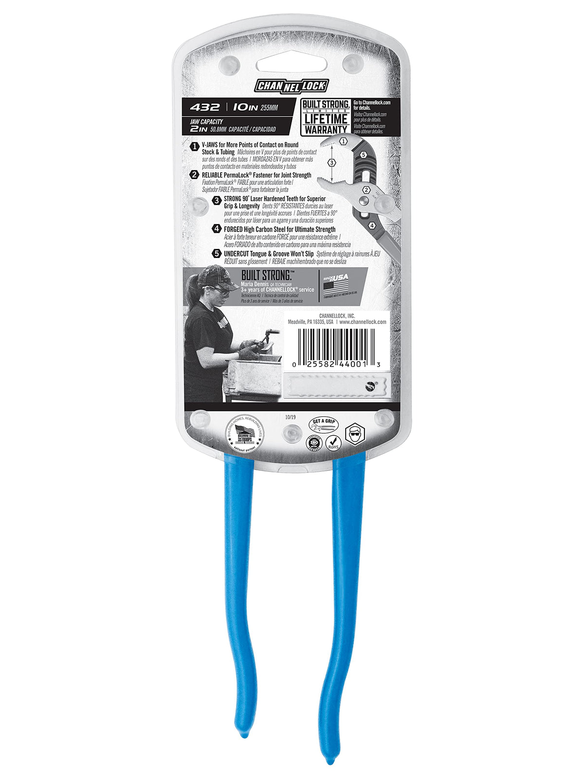 Channellock 432 Made in USA for reliable, durable performance.