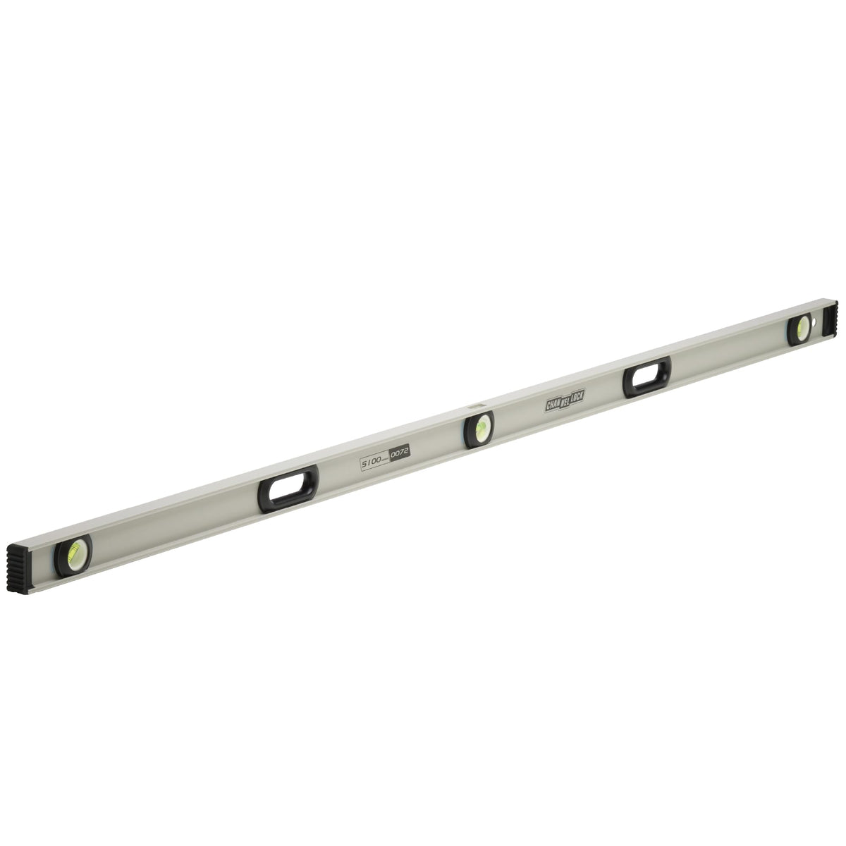 Channellock 72-inch aluminum level with top-view window for fast, precise readings on site.