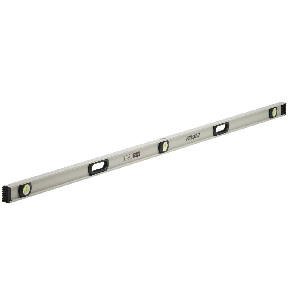 Channellock 72-inch aluminum level with top-view window for fast, precise readings on site.