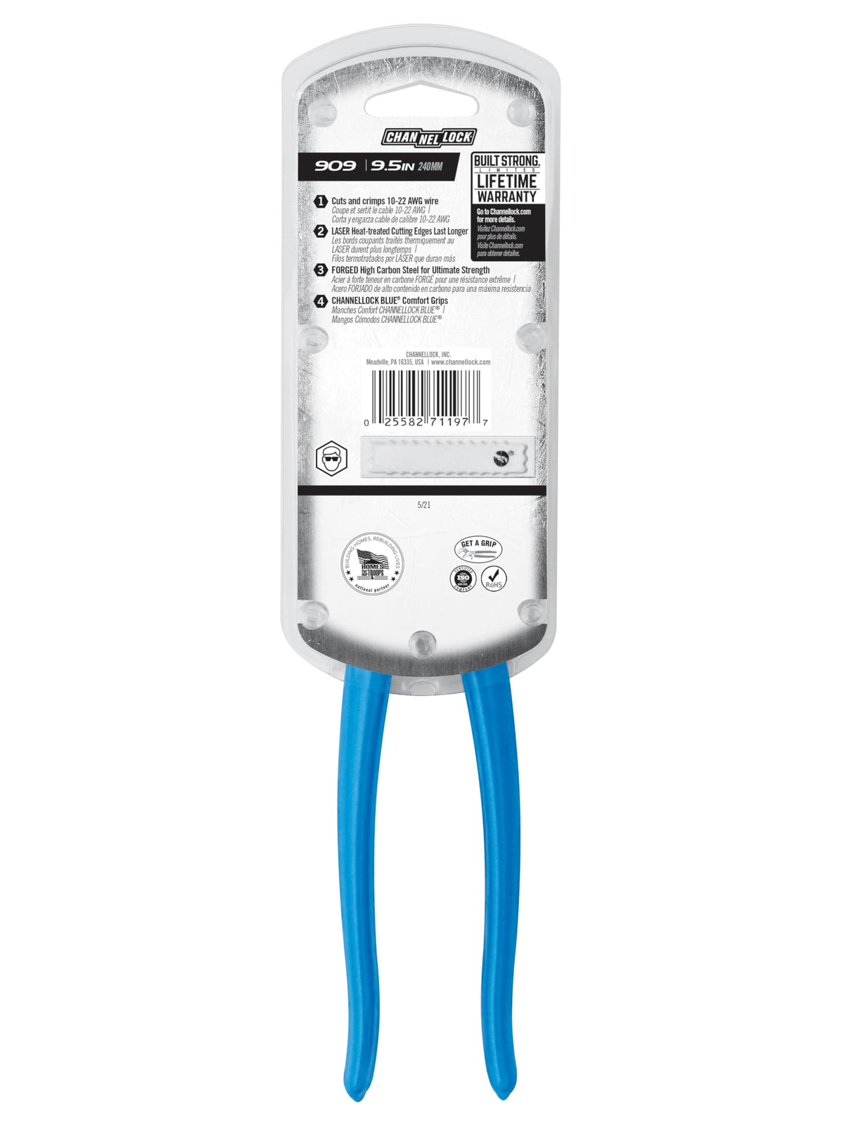 Channellock 909 ideal for insulated and non insulated terminals.