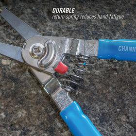 Channellock 927 alloy steel construction for long-lasting snap ring tasks.