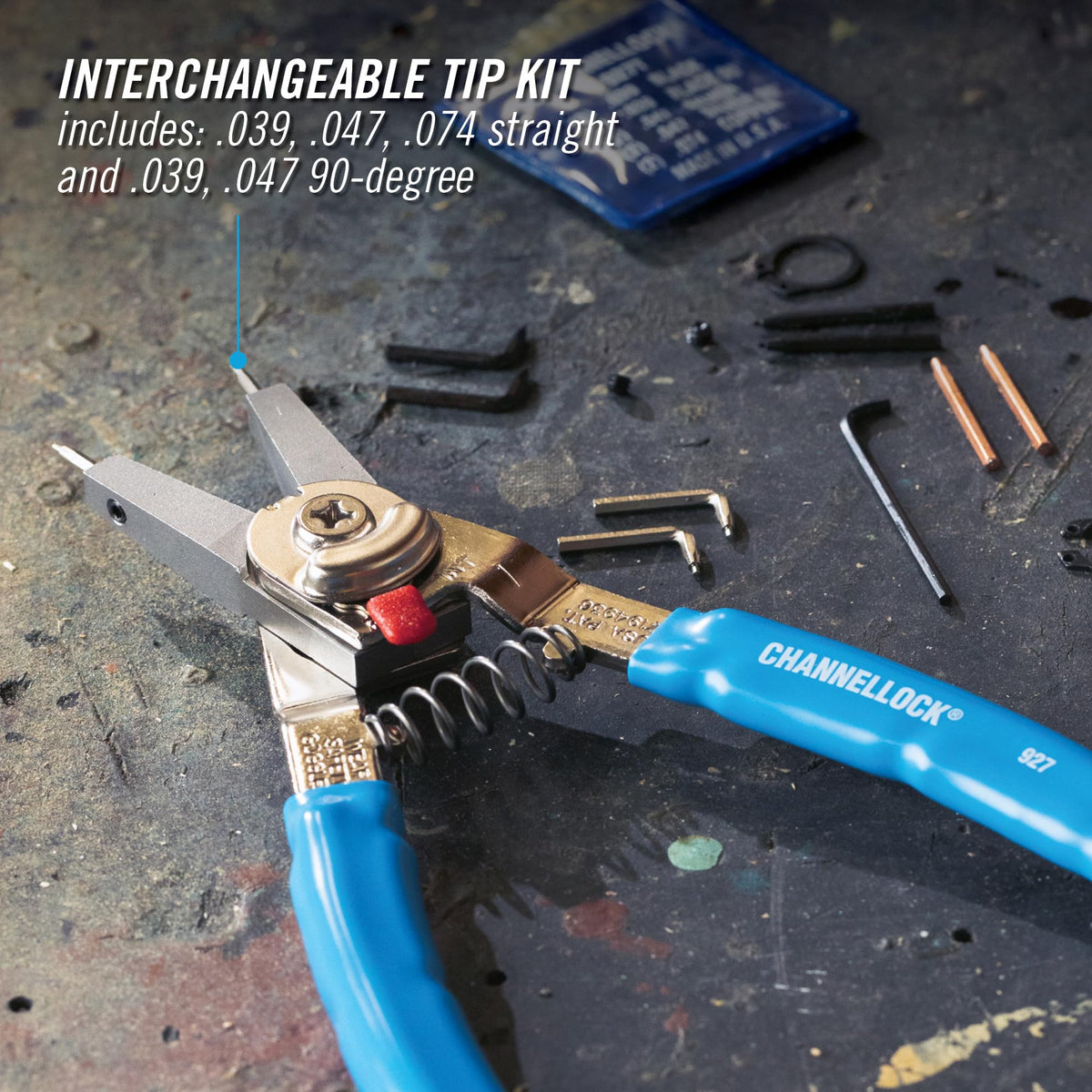 Channellock 927 heavy-duty return spring minimizes fatigue and improves consistency.