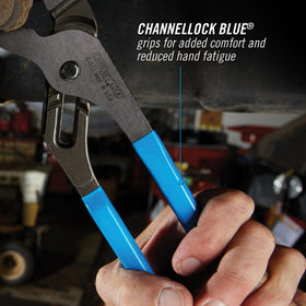 Channellock blue comfort grips reduce fatigue during extended sessions.