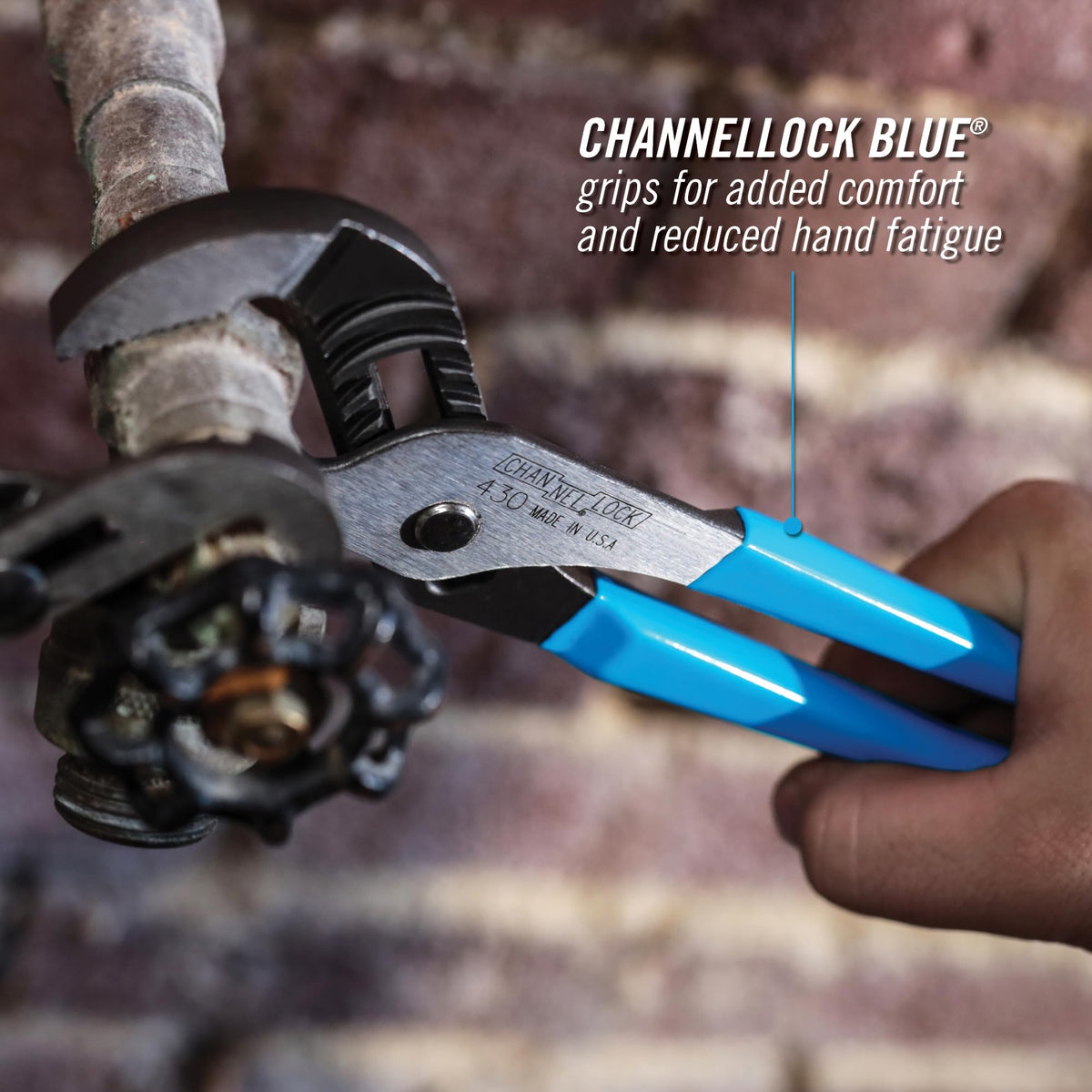 Channellock CHL430 high-carbon steel body emphasizing rust resistance