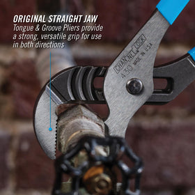 Channellock CHL430 permalock fastener close-up showing durable joint
