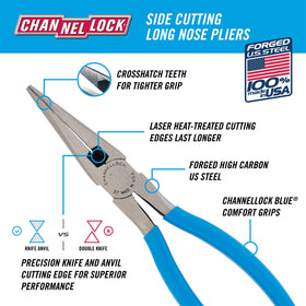 Channellock crosshatch jaws provide secure grip on small parts