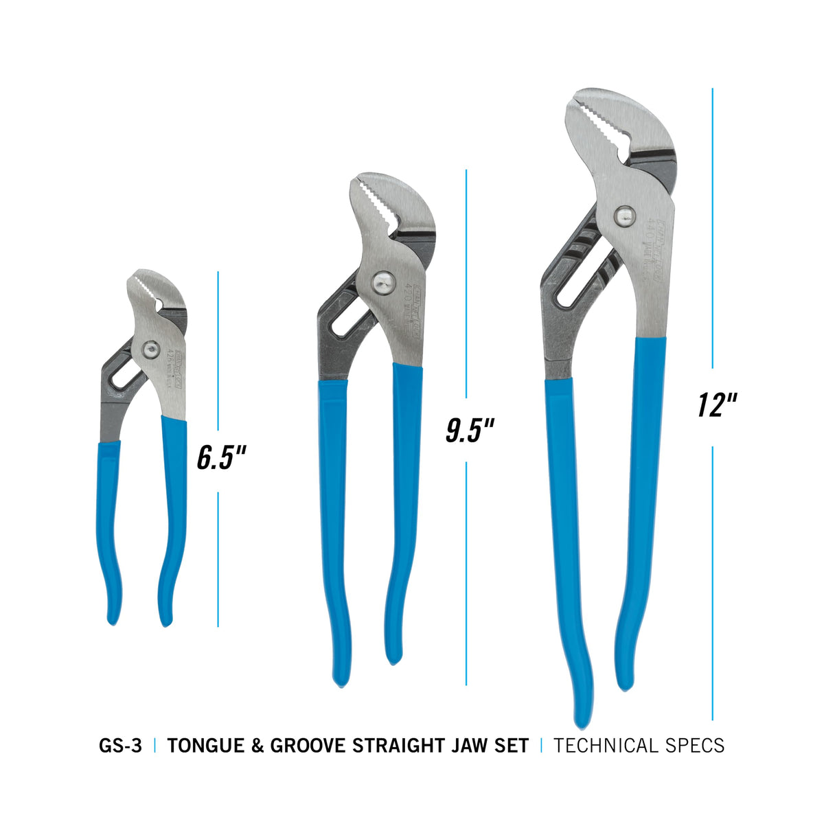 Channellock GS-3 9.5-inch pliers ideal for plumbing and automotive tasks.