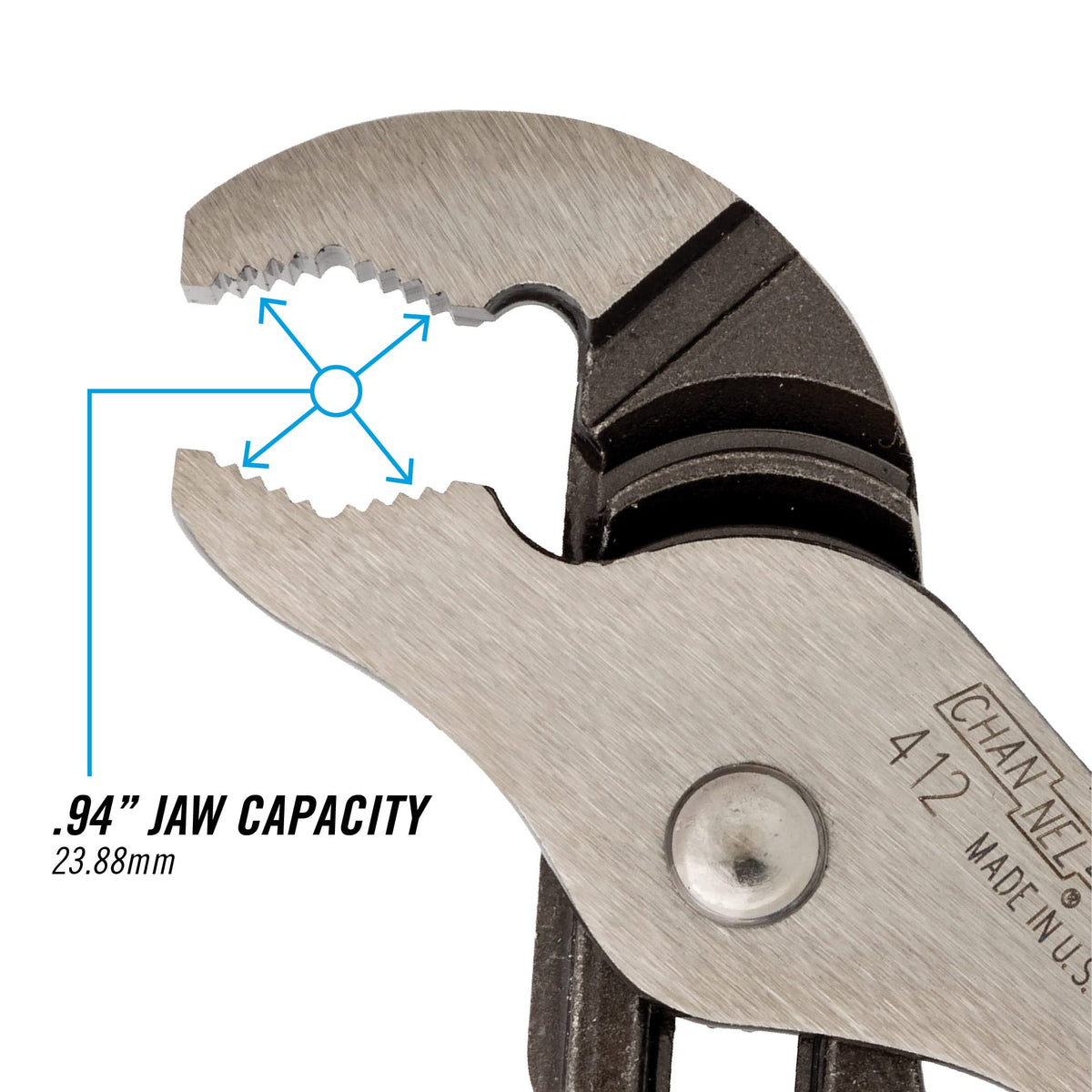 Channellock laser-hardened teeth deliver strong grip and longer tool life