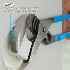 Undercut tongue-and-groove design prevents slips during use.
