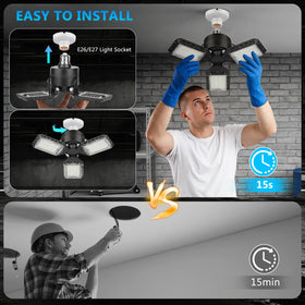 CHAREADA 6500K daylight output for precise color rendering in basements.