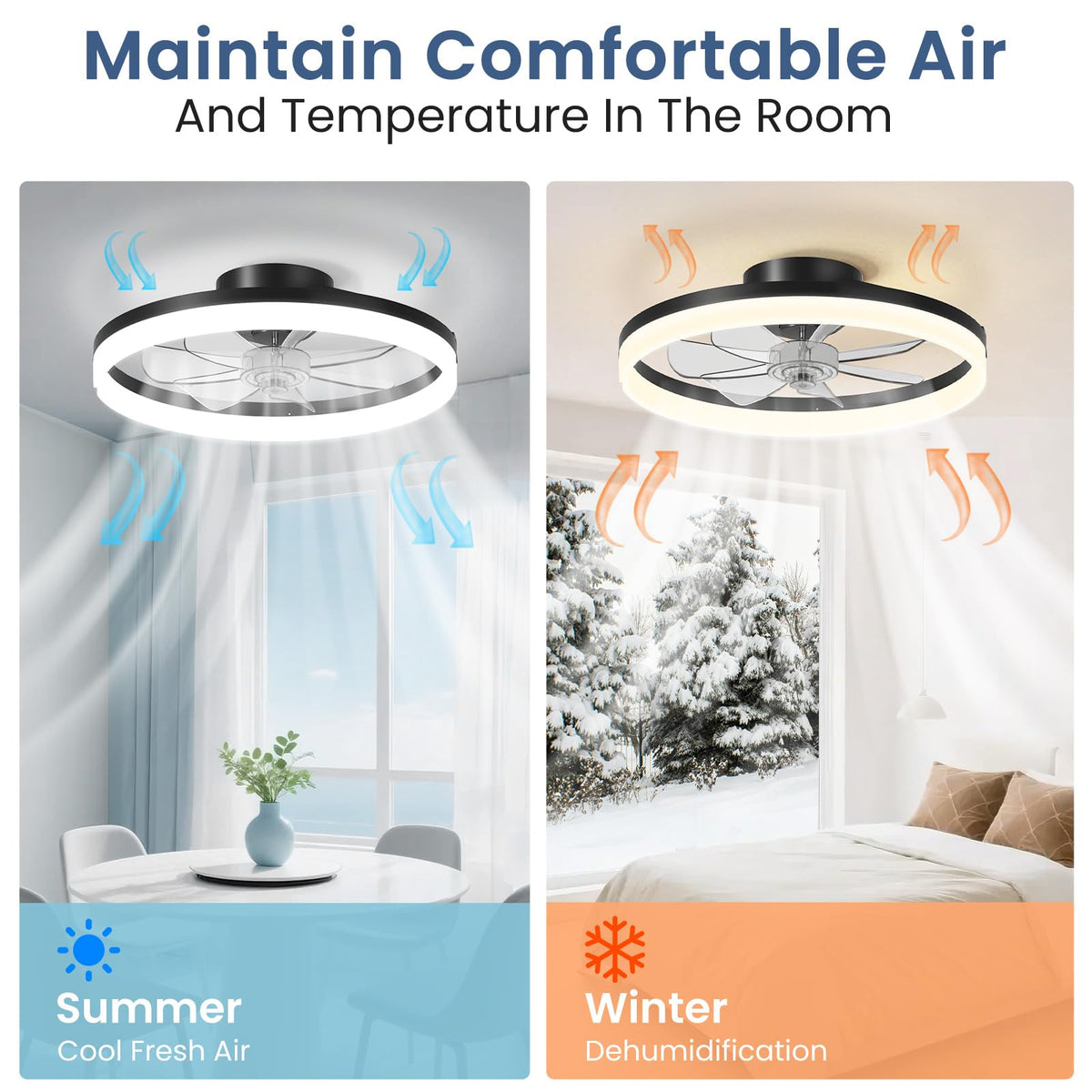 CHAREADA easy install design speeds up ceiling fan setup.