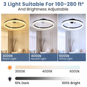 CHAREADA six speed quiet fan delivers comfortable airflow in bedrooms.
