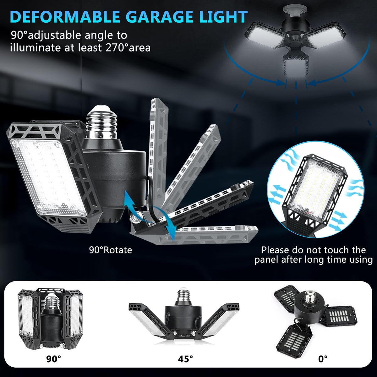 CHAREADA E26 socket enables easy, tool-free installation.