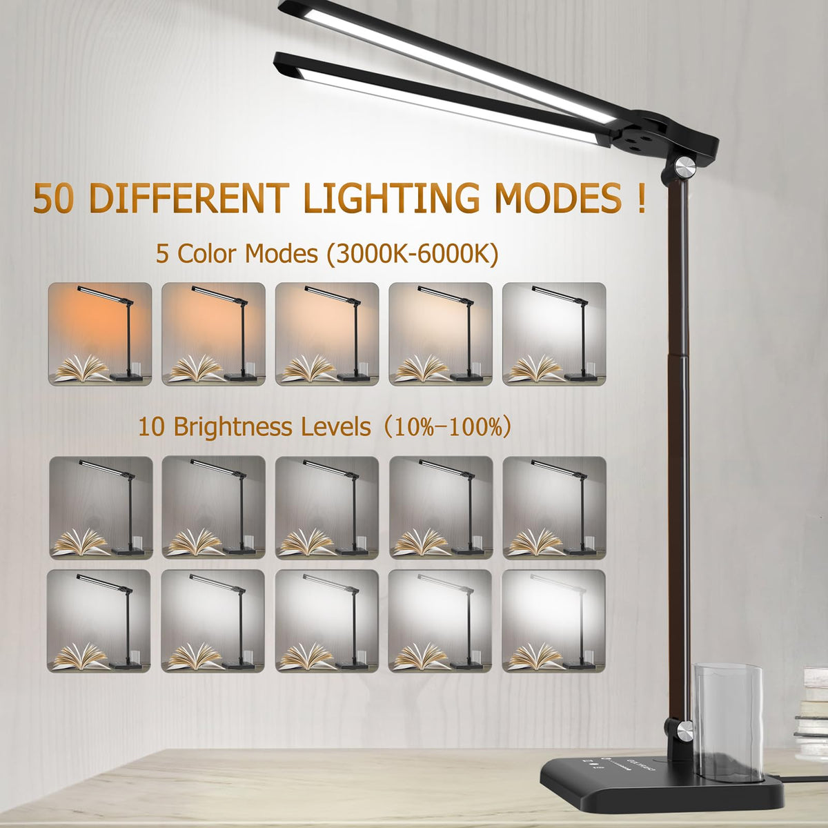 CHARYJOD lamp auto-off timer for relaxed reading sessions.