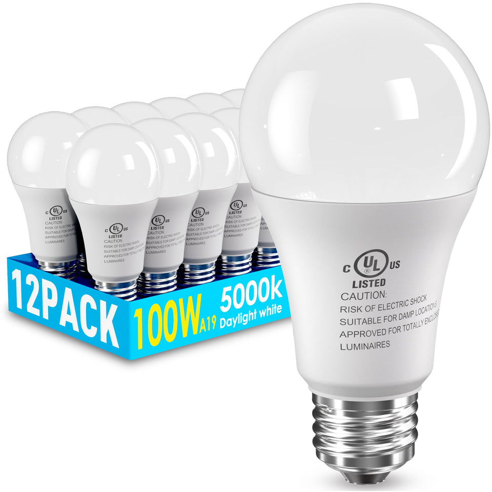CHARKEE 12-pack LED bulbs packaging for easy home replacement.