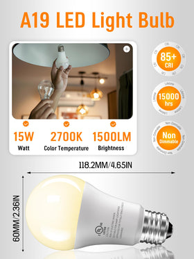 CHARKEE 2700K LED bulb shows warm glow, ideal for cozy living rooms