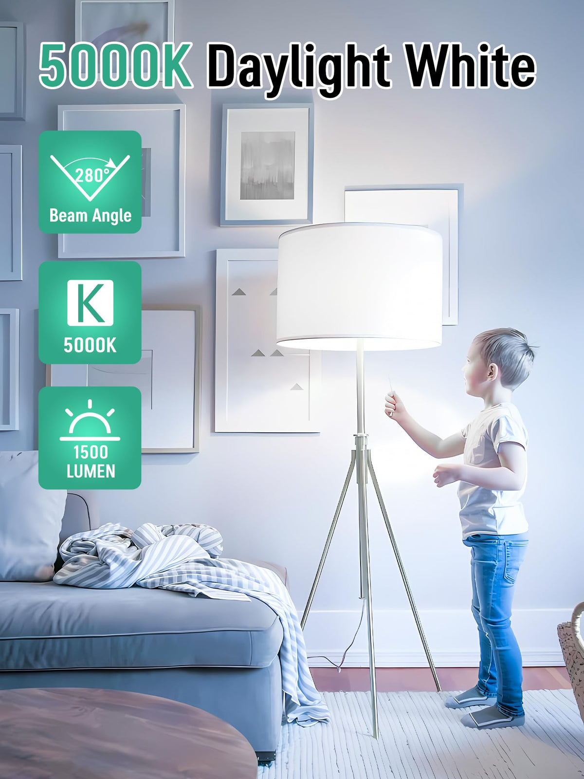 CHARKEE no-flicker 5000K design supports steady daily use.