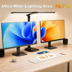 CHARYJOD lamp with high-CRI lighting reduces eye strain during long sessions.