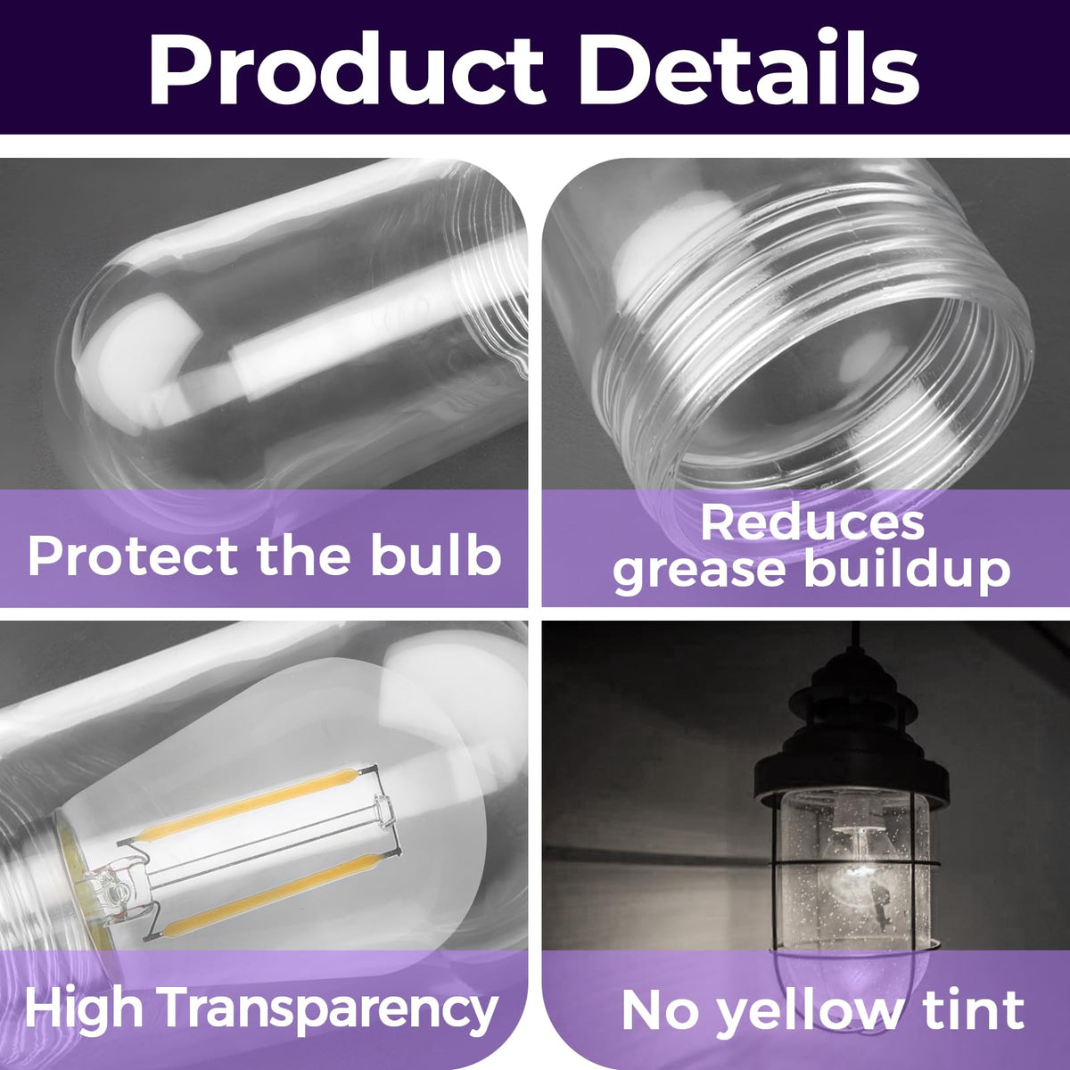 ChaseRoad L10-X007 kitchen hood light cover guards against grease and heat.