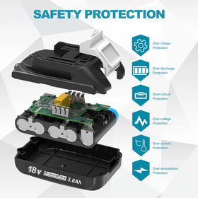CHAUNVEN safety-certified battery with CE/FCC/RoHS logos for safe operation.