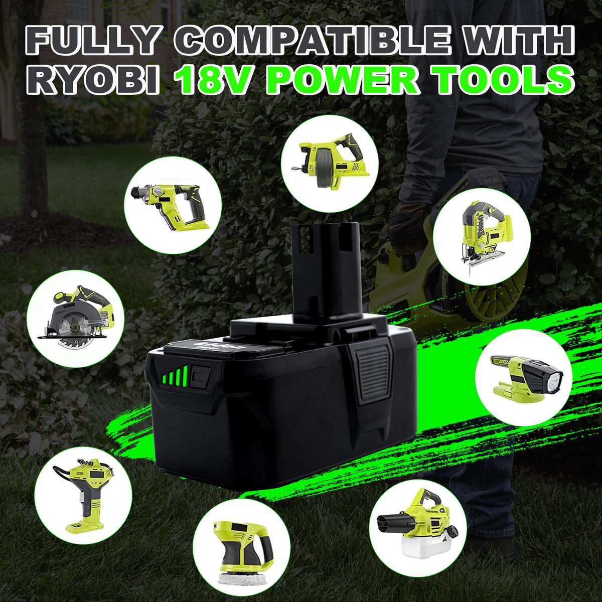 Cheerlark 18V battery with safety certifications supports reliable replacements.