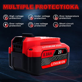 Cheerlark 2-pack 20V battery LED indicator for quick status check.