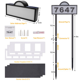 CHEGIF address plaque showing wall-mount holes for easy exterior installation