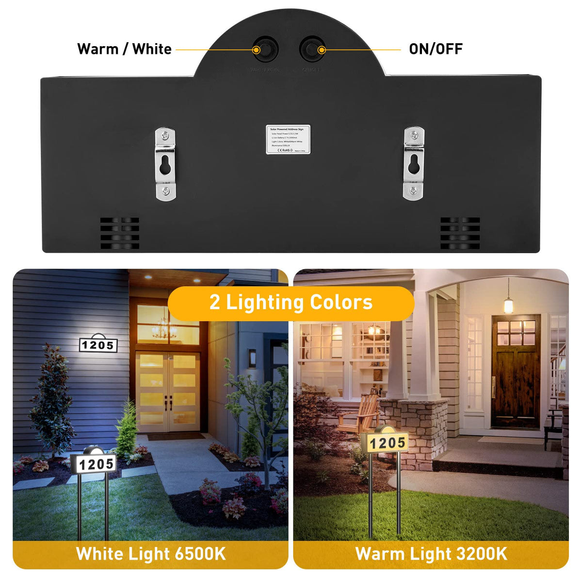 CHEGIF sign demonstrating warm and white LED modes for flexible lighting