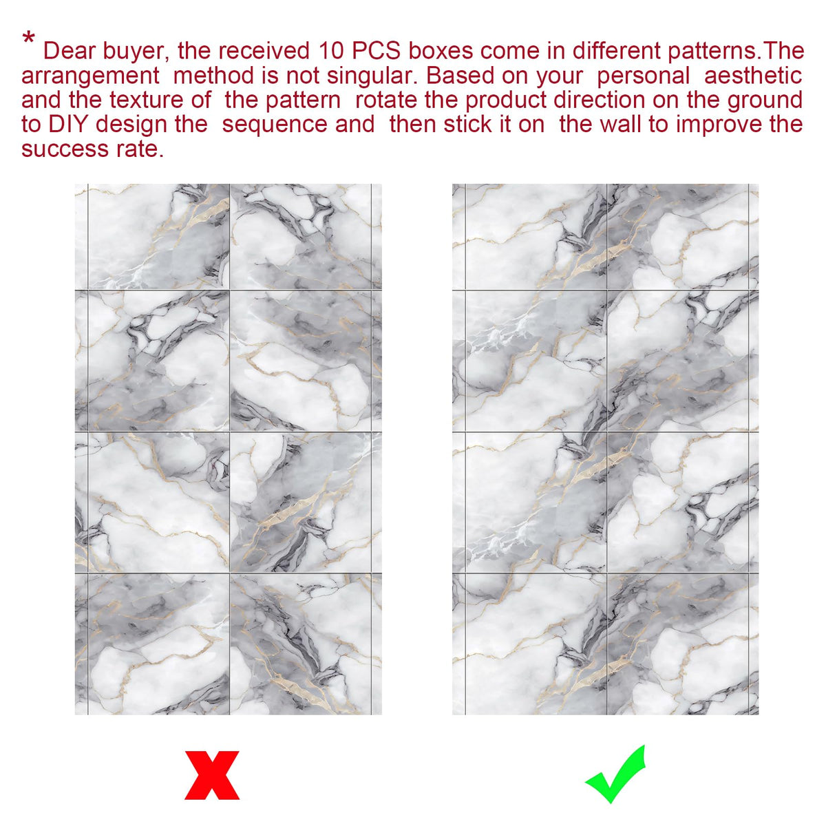 Chejiaye marble-look accent walls suit bathrooms and kitchens with modern flair