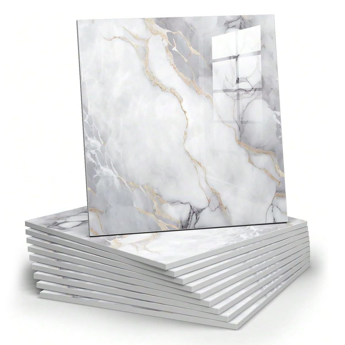 Chejiaye marble peel-stick backsplash for kitchen adds stylish, easy-to-clean surface