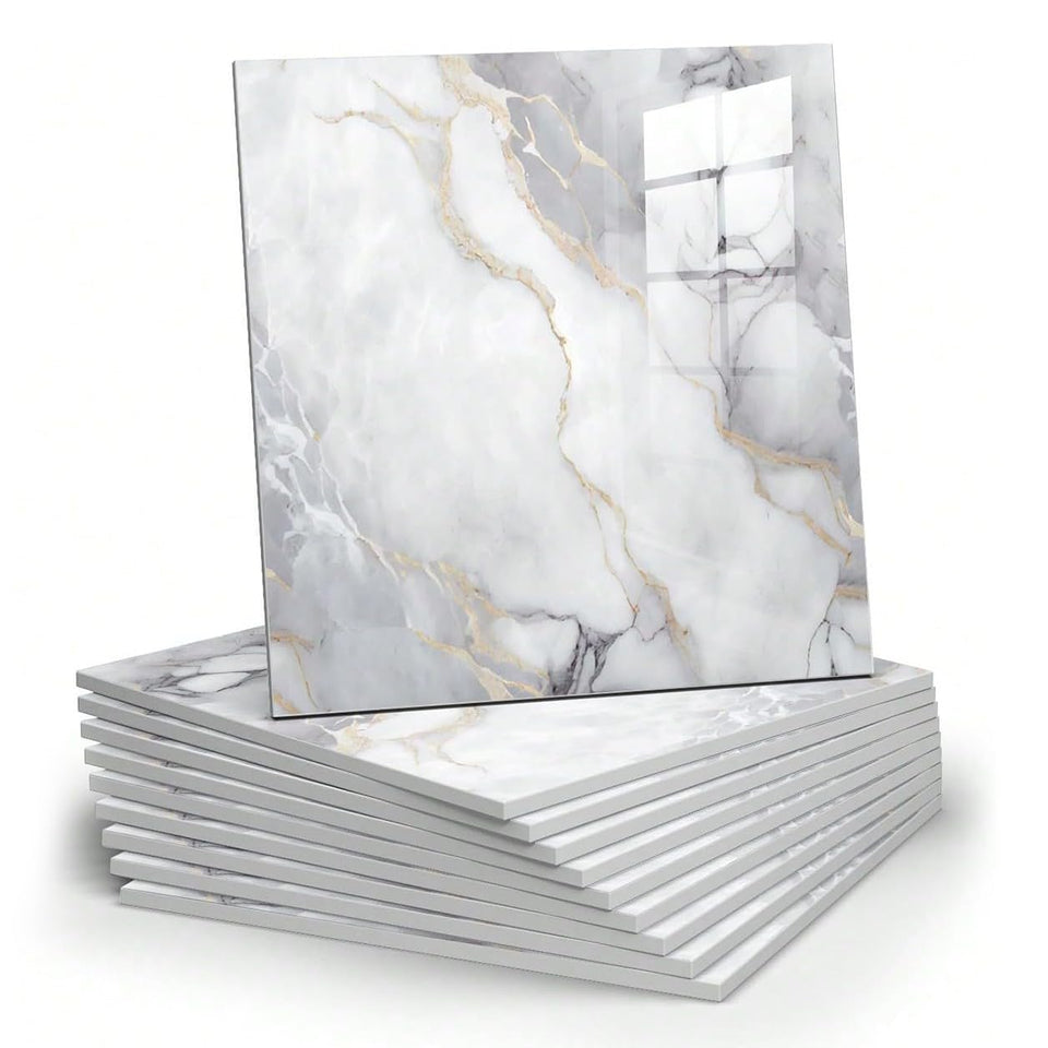 Chejiaye marble peel-stick backsplash for kitchen adds stylish, easy-to-clean surface
