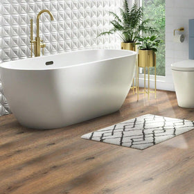 Chejiaye wood grain floor tile roll shot illustrating seamless coverage potential