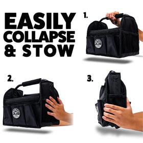 Chemical Guys collapsible detailing organizer folded for compact storage after use