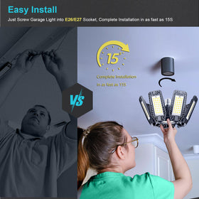 CHENGCHILIT LED garage light reduces energy use with efficient design