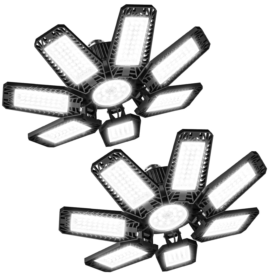 CHENGCHILIT LED garage light seven-panel design for wide coverage.