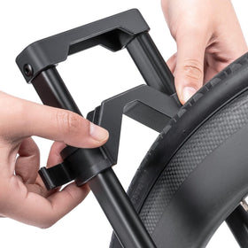 CHEPARK bike floor stand front wheel support enables quick, scratching-free parking.