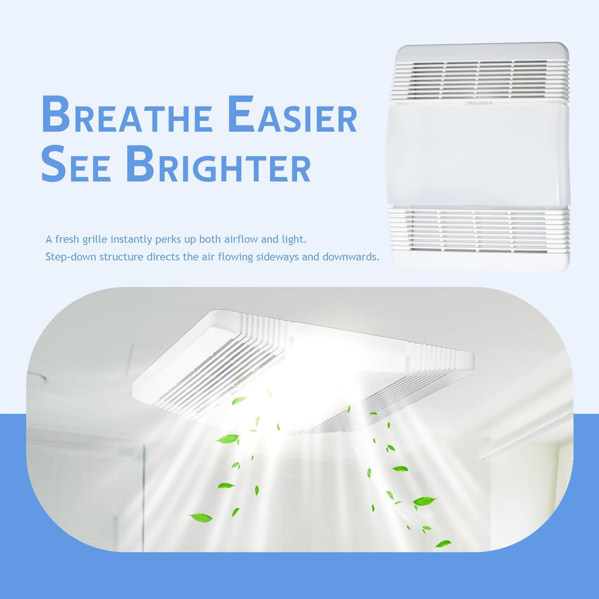 Lens design hides dust while brightening the room