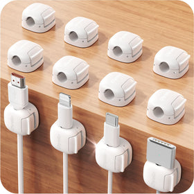 Chfeila 12Pack cord organizer clip maintaining tidy desk cables