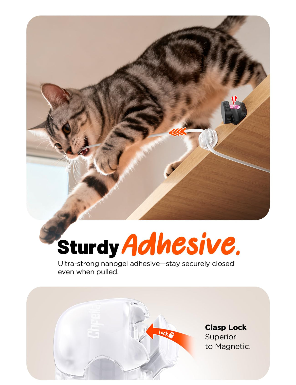 Chfeila 7.5mm cable slot fits Lightning USB C HDMI smoothly.