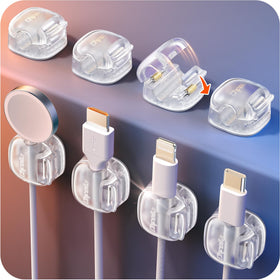 Chfeila cable clips 8 pack on desk keep cables organized and within reach.