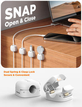 Chfeila dual spring cord clip securely holds a cable