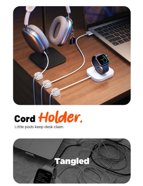 Chfeila dual spring lock cable clip secures cords with one hand.