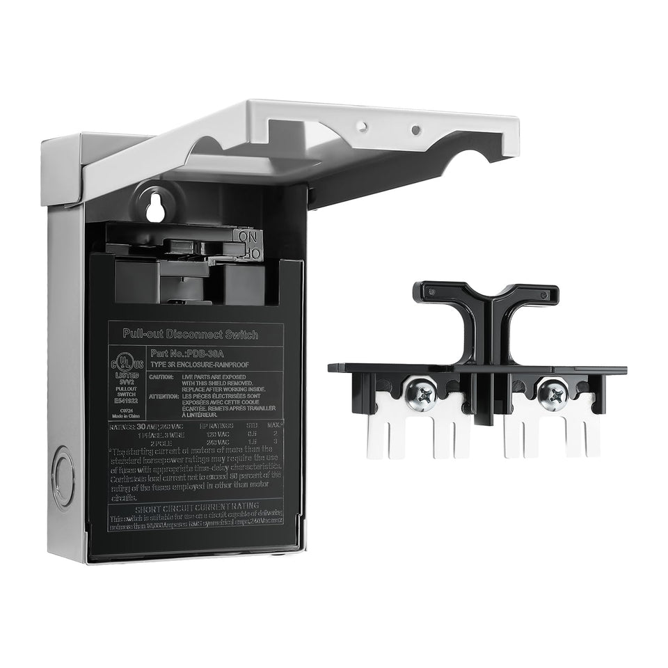 CHGAOY outdoor 30A disconnect switch with pull-out design for easy control.