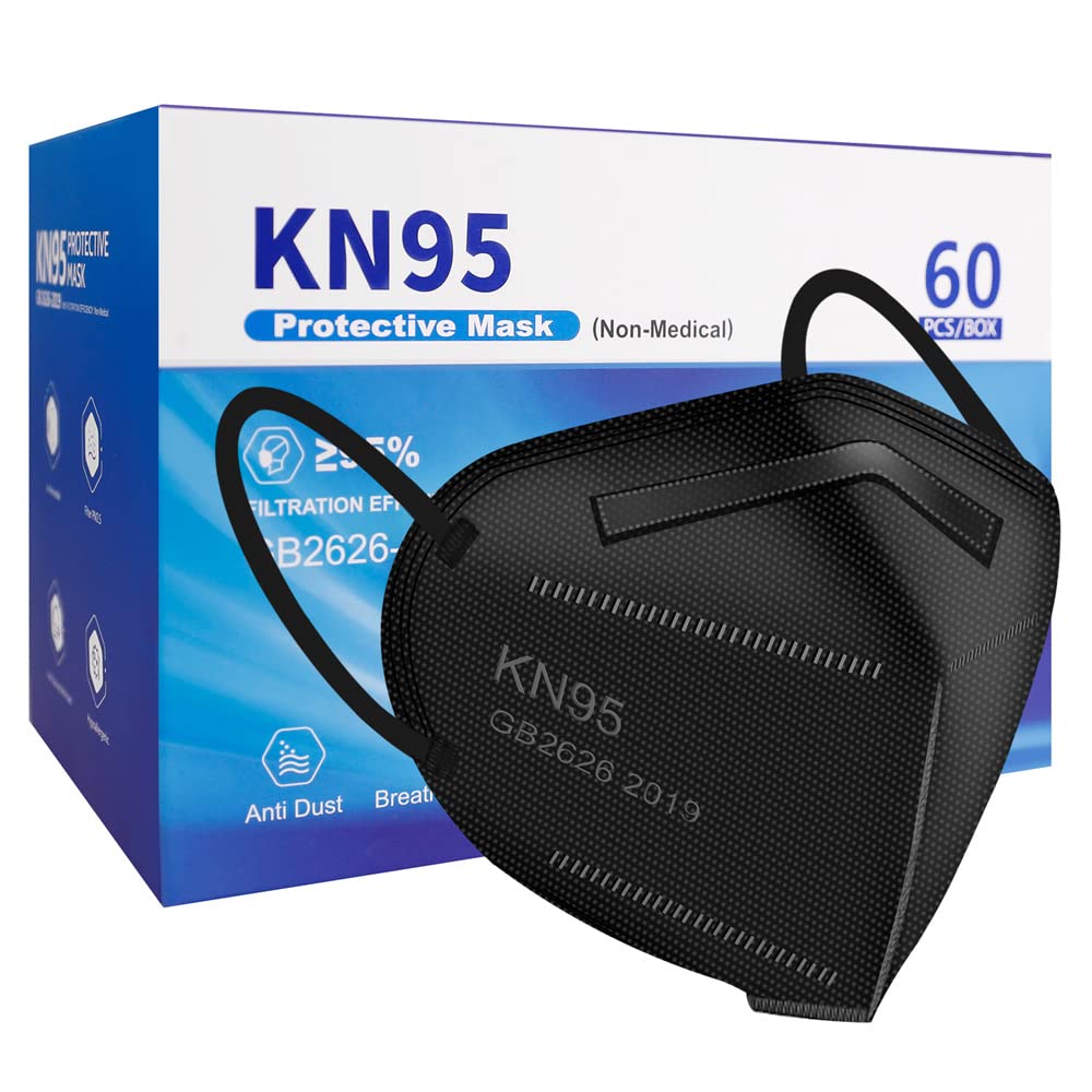 CHGD KN95 mask in black with 5-layer filtration for daily dust protection