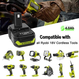 Chgdkjy replacement battery pack for Ryobi 18V P103 with longer runtimes