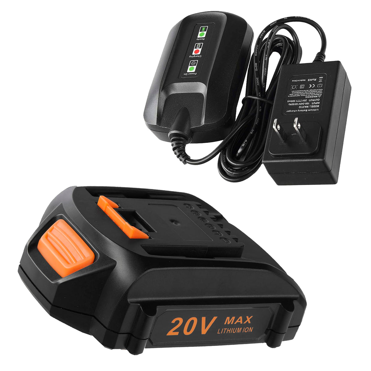 Chgdkjy 20V replacement battery for Worx tools with steady power