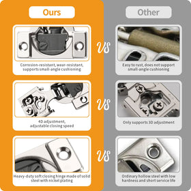 Chibery 105 degree open angle enables wide cabinet access