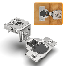 Chibery 10-pack 4D overlay hinges closeup, durable steel for smooth cabinet action