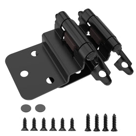 Chibery 38inch inset hinges in matte black, 25 pairs, ready for durable cabinet closure.
